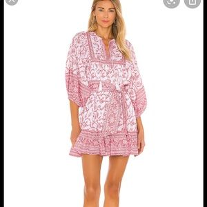Cleobella Magdelena pink mini dress